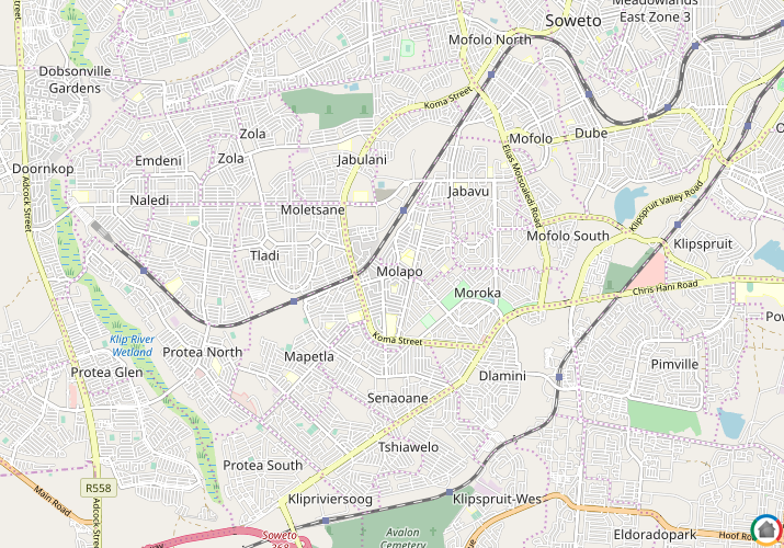 Map location of Molapo